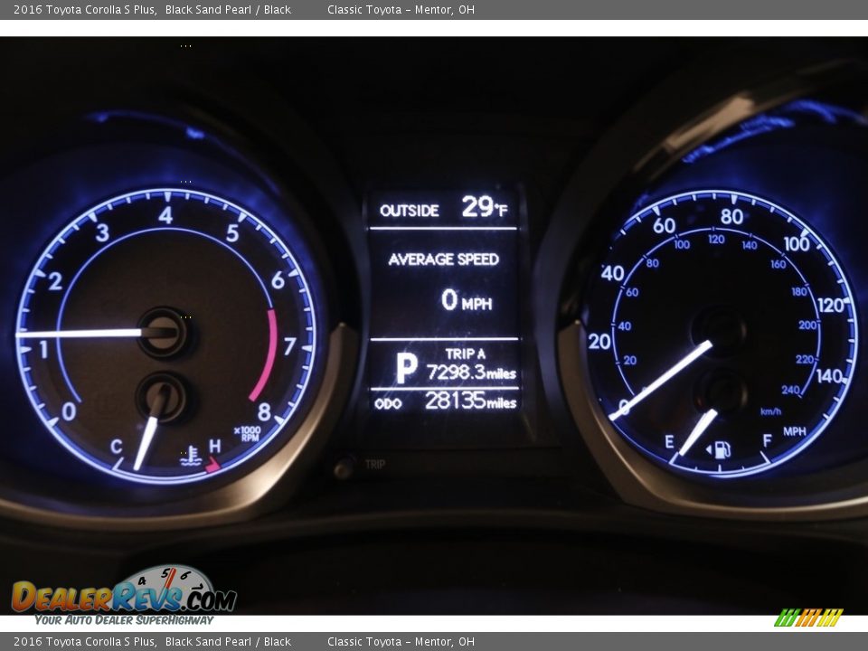 2016 Toyota Corolla S Plus Black Sand Pearl / Black Photo #7