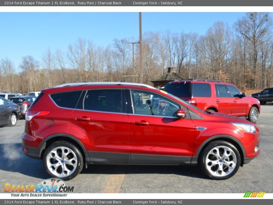2014 Ford Escape Titanium 1.6L EcoBoost Ruby Red / Charcoal Black Photo #2