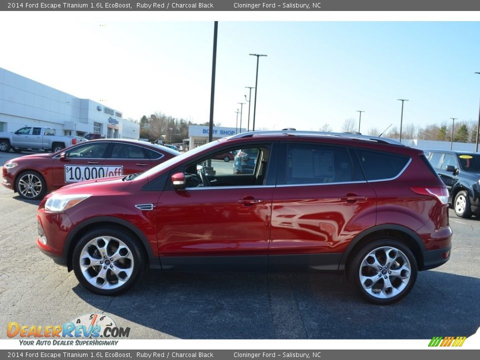 2014 Ford Escape Titanium 1.6L EcoBoost Ruby Red / Charcoal Black Photo #5