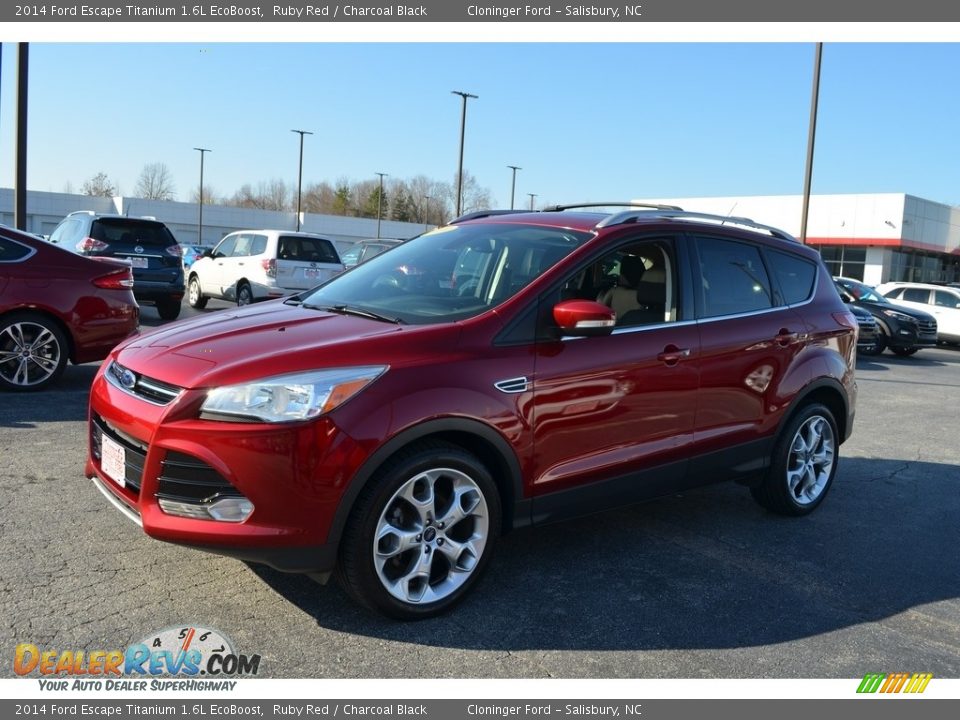 2014 Ford Escape Titanium 1.6L EcoBoost Ruby Red / Charcoal Black Photo #6