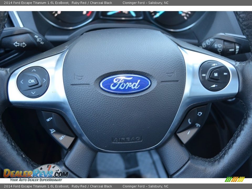 2014 Ford Escape Titanium 1.6L EcoBoost Ruby Red / Charcoal Black Photo #25