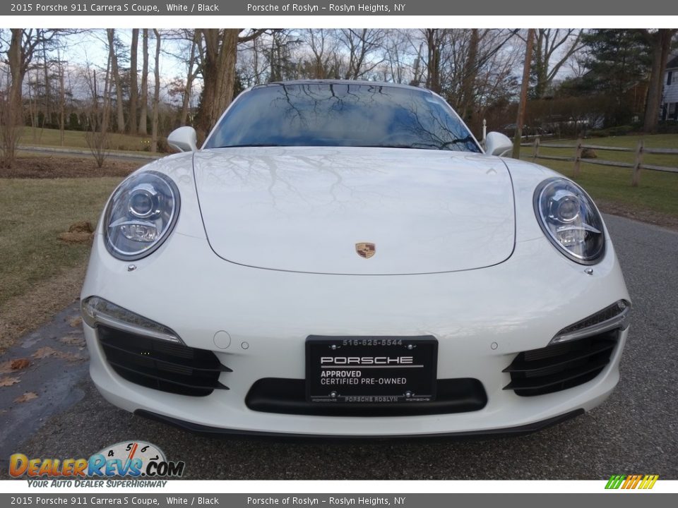 2015 Porsche 911 Carrera S Coupe White / Black Photo #2