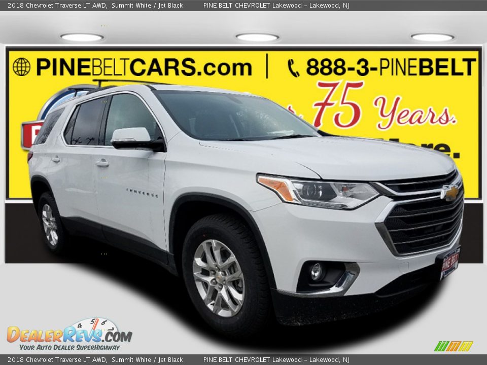 2018 Chevrolet Traverse LT AWD Summit White / Jet Black Photo #1