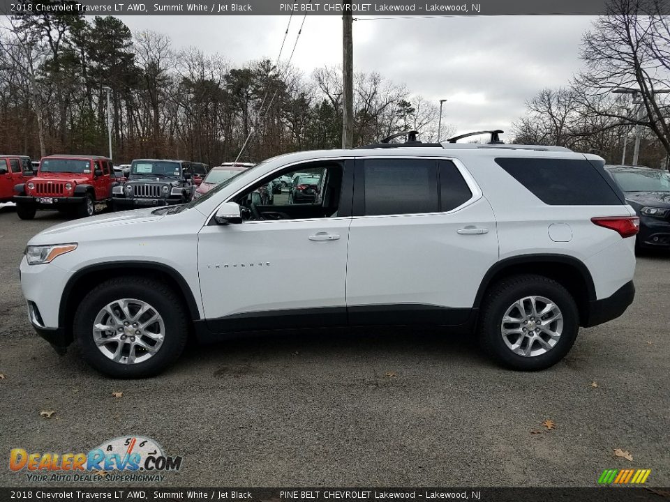 2018 Chevrolet Traverse LT AWD Summit White / Jet Black Photo #3