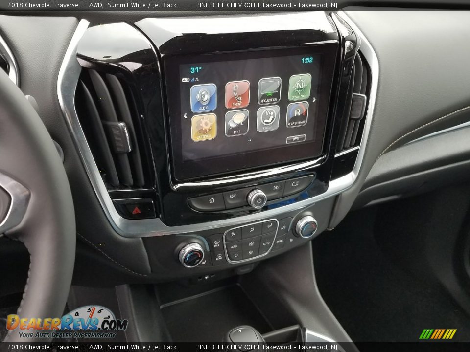 2018 Chevrolet Traverse LT AWD Summit White / Jet Black Photo #10