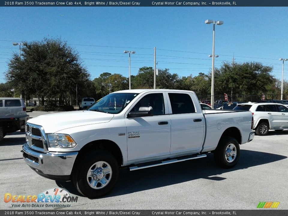 2018 Ram 3500 Tradesman Crew Cab 4x4 Bright White / Black/Diesel Gray Photo #1