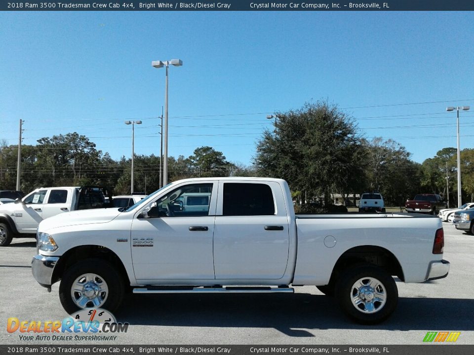 2018 Ram 3500 Tradesman Crew Cab 4x4 Bright White / Black/Diesel Gray Photo #2