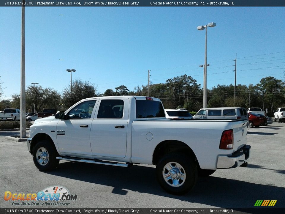 2018 Ram 3500 Tradesman Crew Cab 4x4 Bright White / Black/Diesel Gray Photo #3
