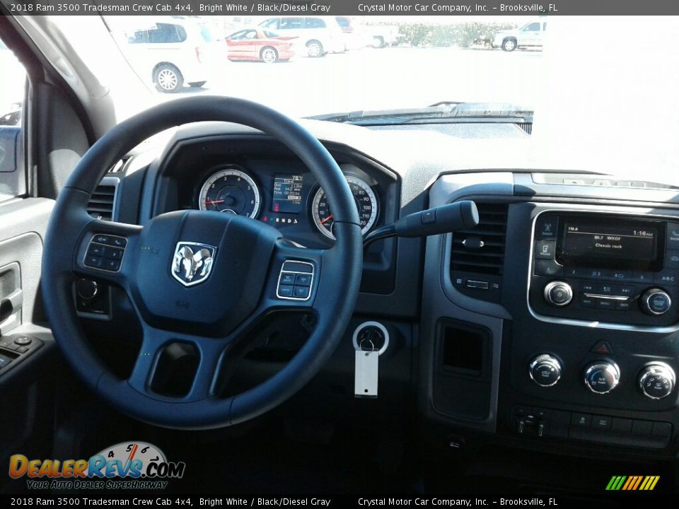 2018 Ram 3500 Tradesman Crew Cab 4x4 Bright White / Black/Diesel Gray Photo #13
