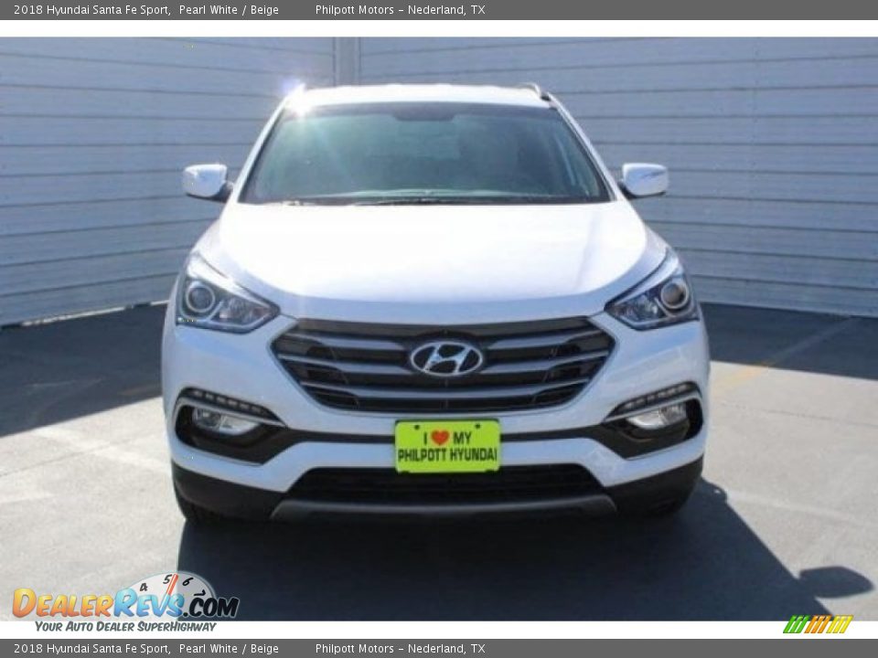 2018 Hyundai Santa Fe Sport Pearl White / Beige Photo #2