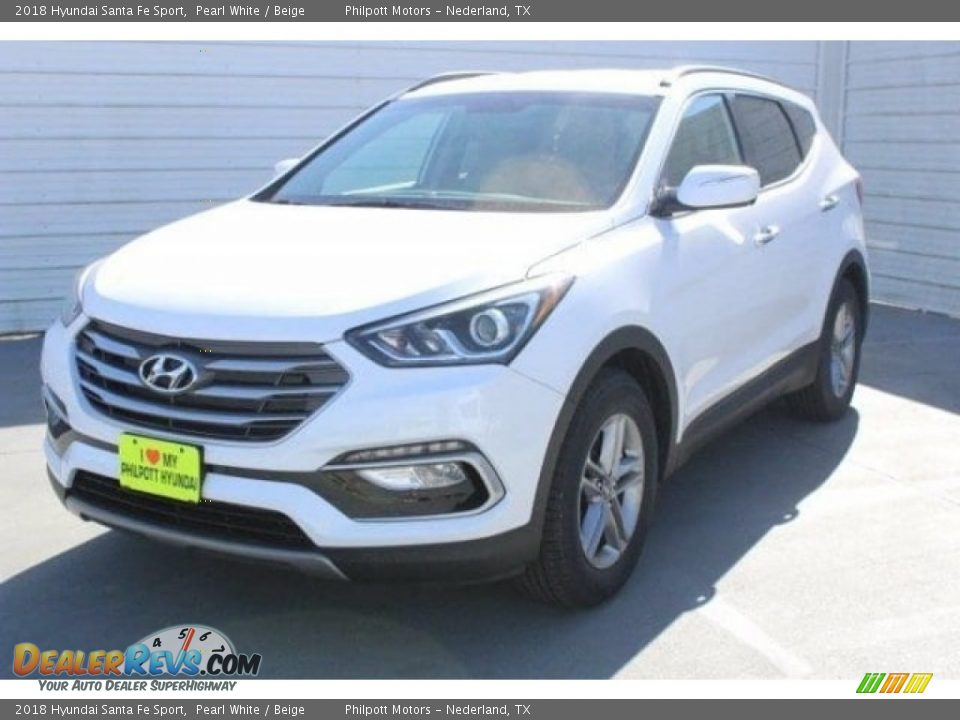 2018 Hyundai Santa Fe Sport Pearl White / Beige Photo #3