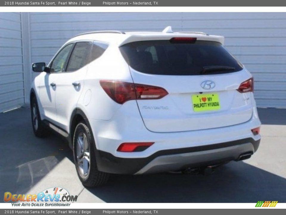 2018 Hyundai Santa Fe Sport Pearl White / Beige Photo #6