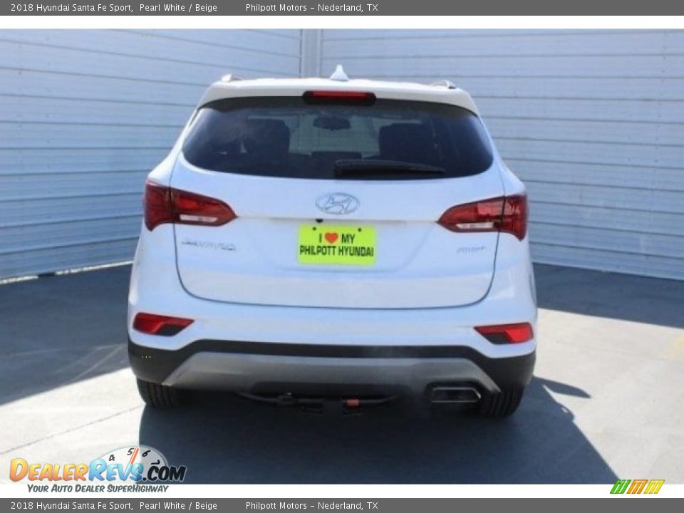 2018 Hyundai Santa Fe Sport Pearl White / Beige Photo #7