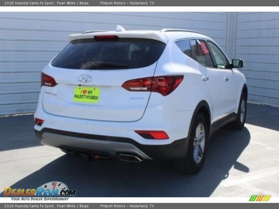 2018 Hyundai Santa Fe Sport Pearl White / Beige Photo #8