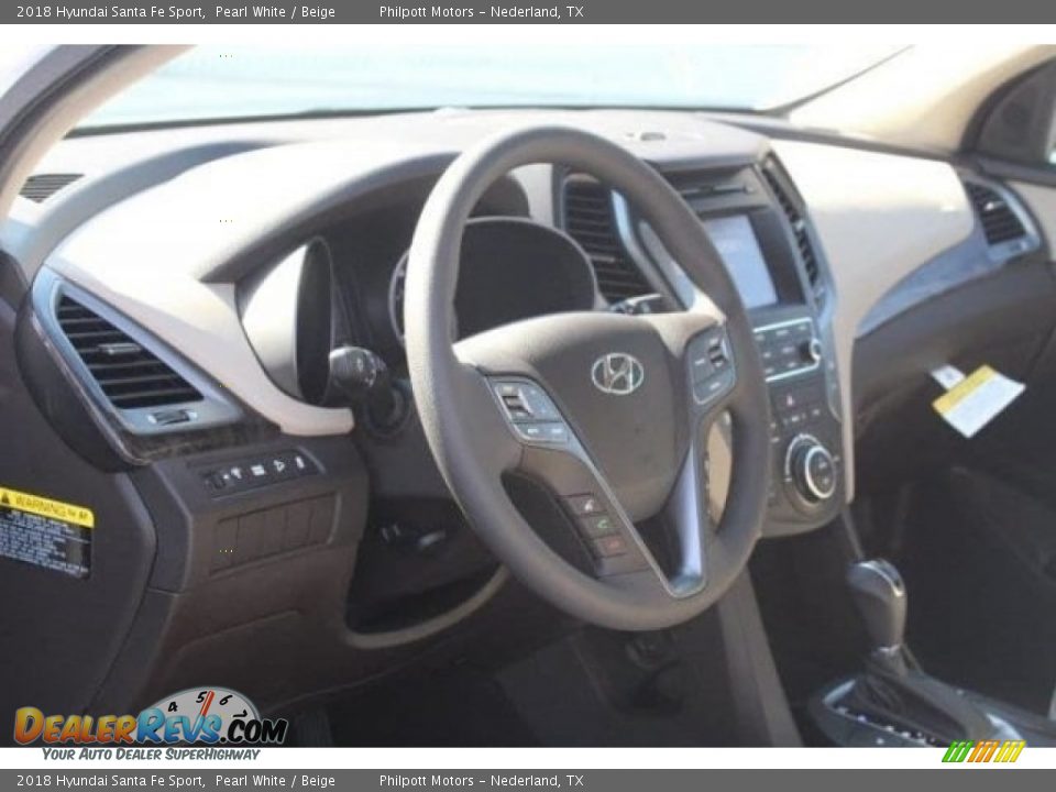 2018 Hyundai Santa Fe Sport Pearl White / Beige Photo #12