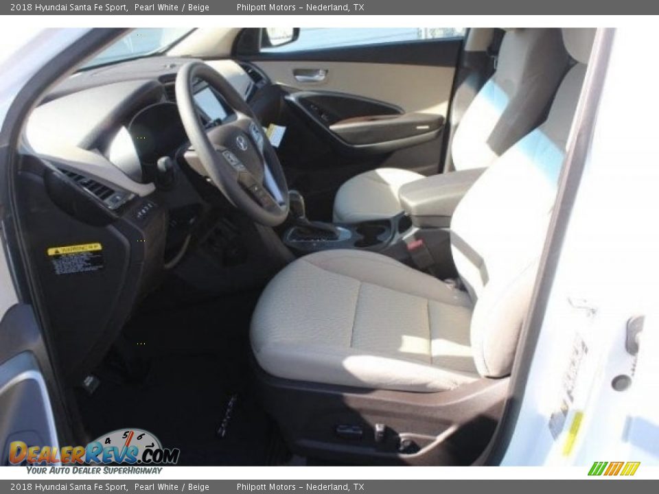 2018 Hyundai Santa Fe Sport Pearl White / Beige Photo #13