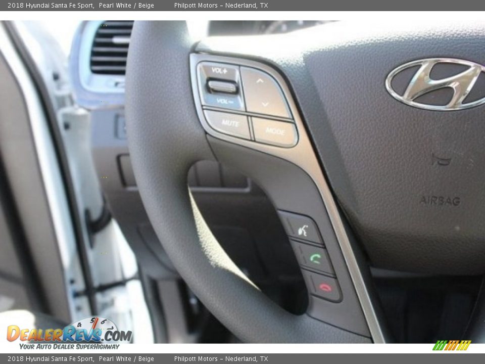 2018 Hyundai Santa Fe Sport Pearl White / Beige Photo #18