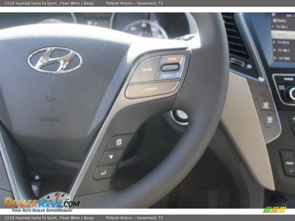 2018 Hyundai Santa Fe Sport Pearl White / Beige Photo #19