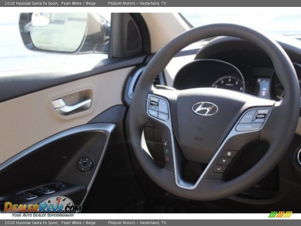 2018 Hyundai Santa Fe Sport Pearl White / Beige Photo #26