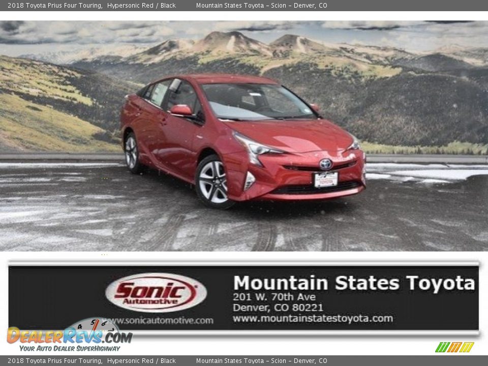 2018 Toyota Prius Four Touring Hypersonic Red / Black Photo #1
