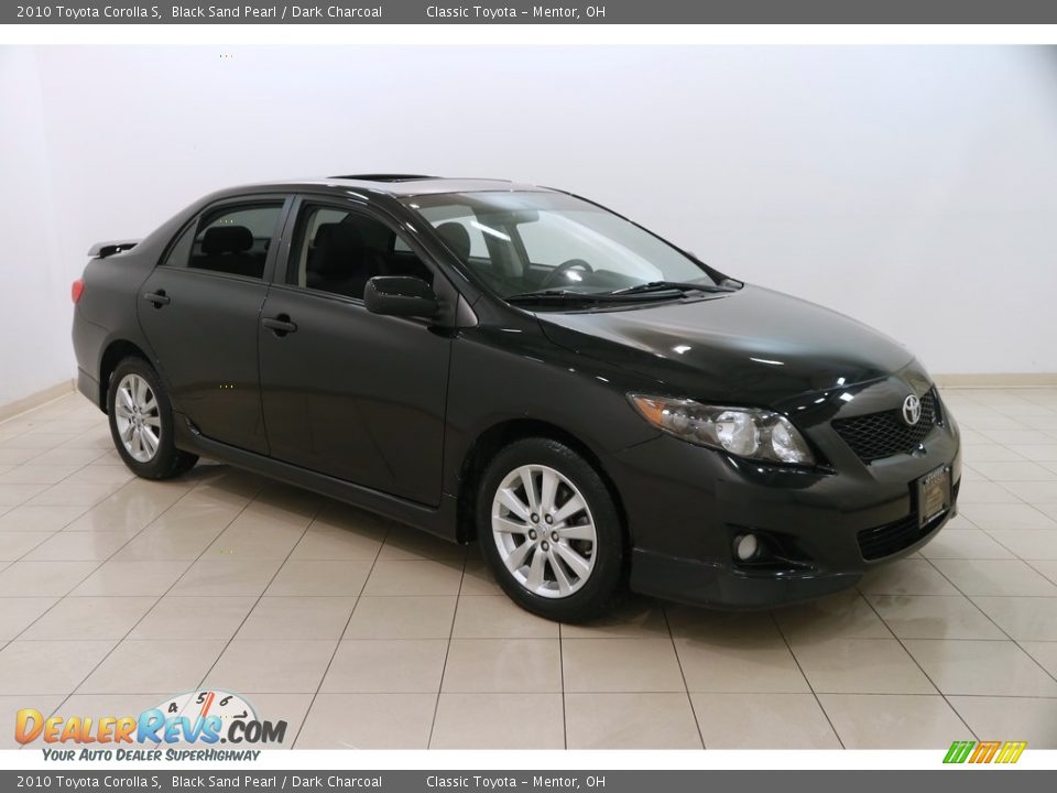 2010 Toyota Corolla S Black Sand Pearl / Dark Charcoal Photo #1