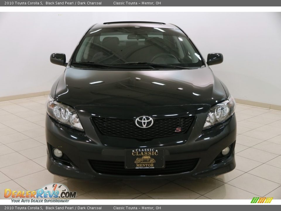 2010 Toyota Corolla S Black Sand Pearl / Dark Charcoal Photo #2
