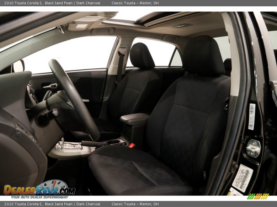 2010 Toyota Corolla S Black Sand Pearl / Dark Charcoal Photo #5
