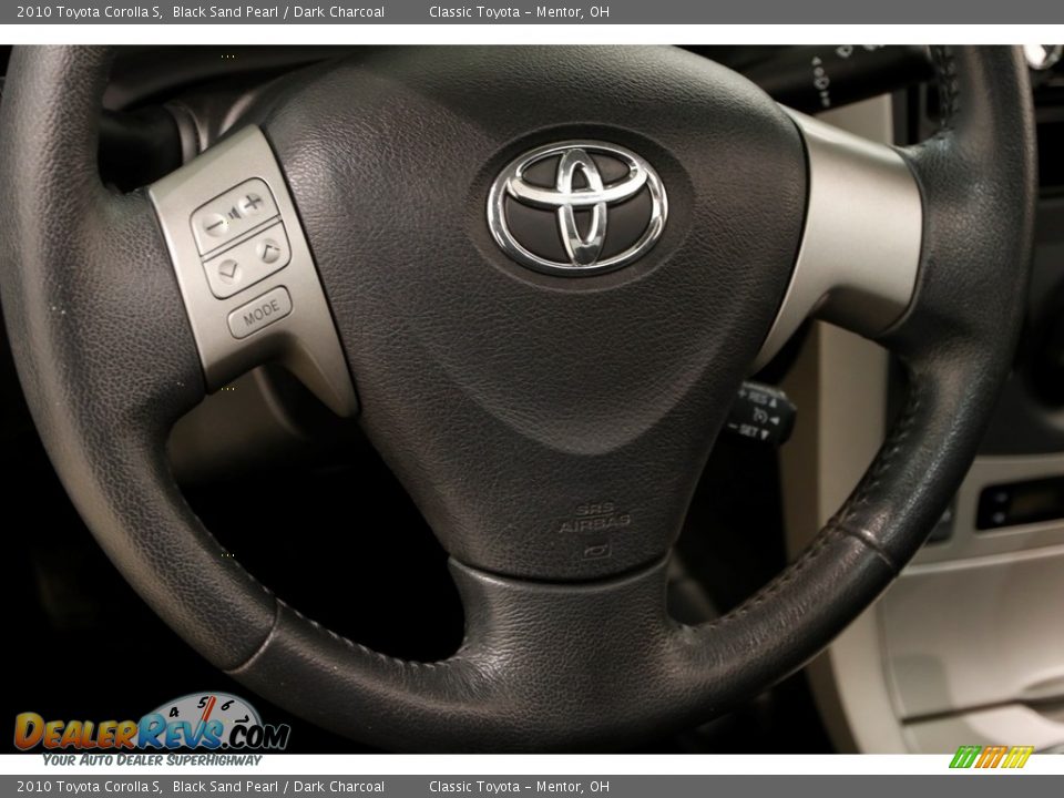 2010 Toyota Corolla S Black Sand Pearl / Dark Charcoal Photo #6