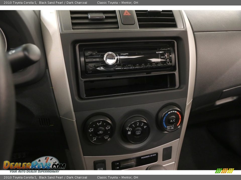 2010 Toyota Corolla S Black Sand Pearl / Dark Charcoal Photo #8