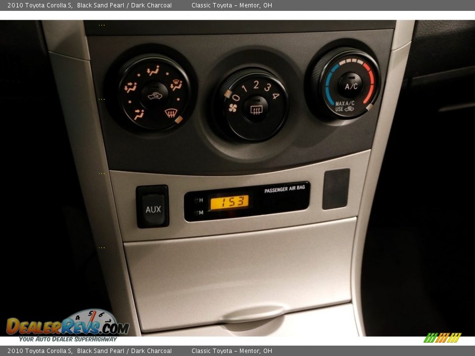 2010 Toyota Corolla S Black Sand Pearl / Dark Charcoal Photo #10