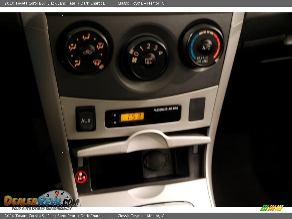 2010 Toyota Corolla S Black Sand Pearl / Dark Charcoal Photo #11