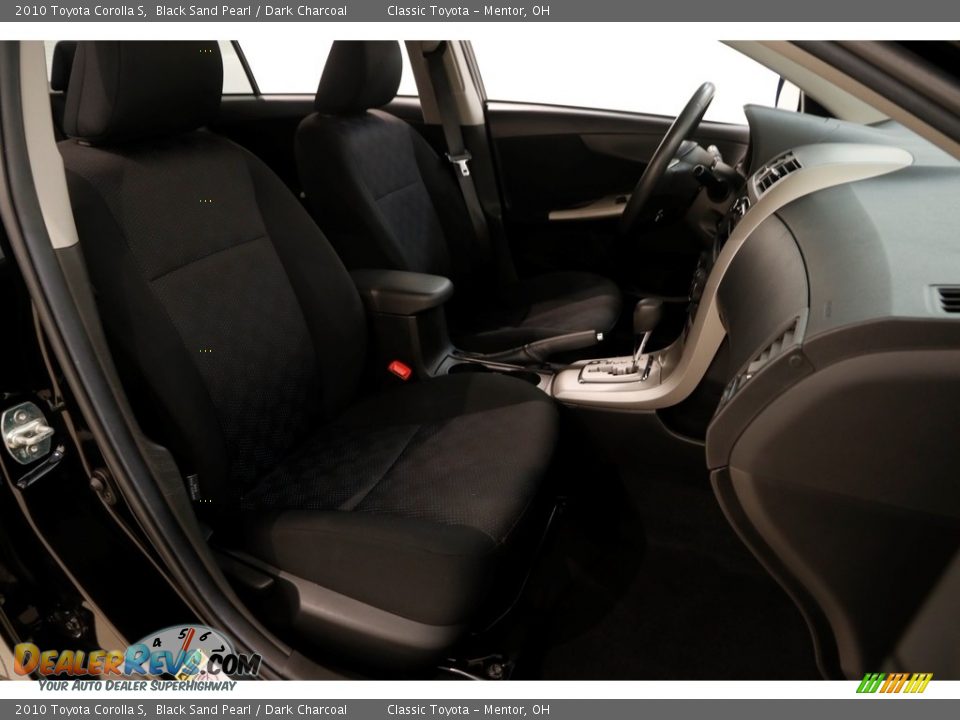 2010 Toyota Corolla S Black Sand Pearl / Dark Charcoal Photo #13