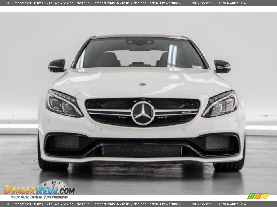 2018 Mercedes-Benz C 63 S AMG Sedan designo Diamond White Metallic / designo Saddle Brown/Black Photo #2
