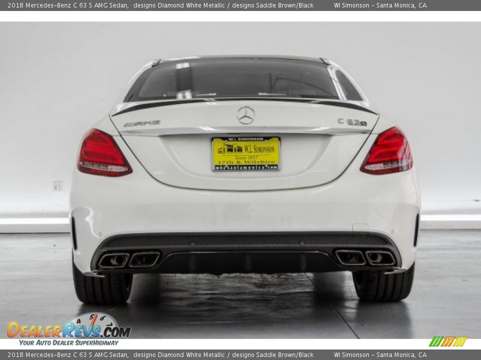 2018 Mercedes-Benz C 63 S AMG Sedan designo Diamond White Metallic / designo Saddle Brown/Black Photo #3