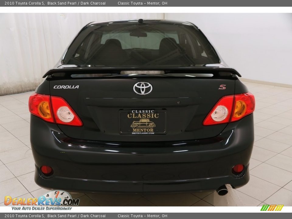 2010 Toyota Corolla S Black Sand Pearl / Dark Charcoal Photo #16