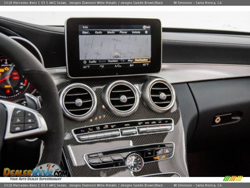 2018 Mercedes-Benz C 63 S AMG Sedan designo Diamond White Metallic / designo Saddle Brown/Black Photo #5