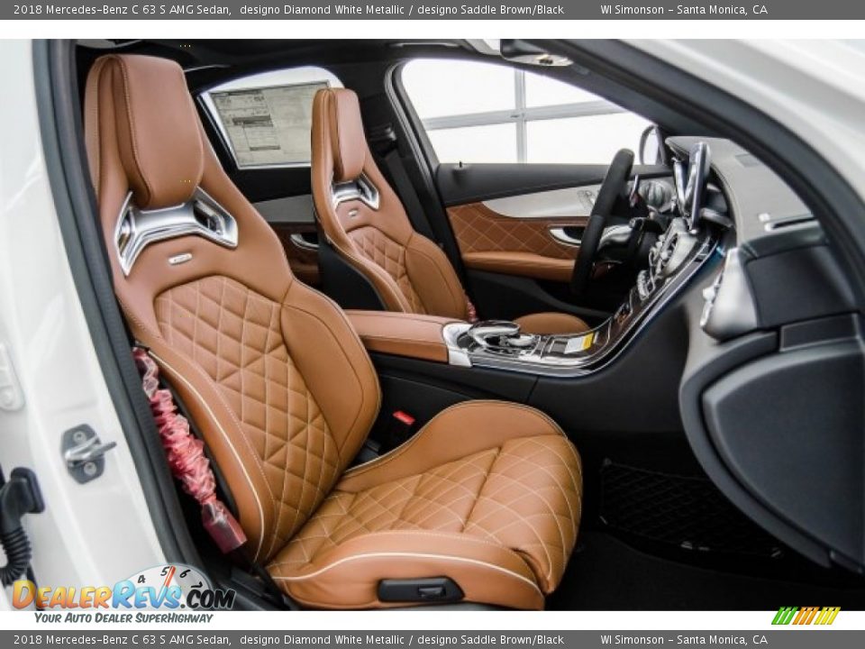 2018 Mercedes-Benz C 63 S AMG Sedan designo Diamond White Metallic / designo Saddle Brown/Black Photo #6