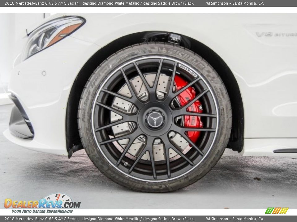 2018 Mercedes-Benz C 63 S AMG Sedan designo Diamond White Metallic / designo Saddle Brown/Black Photo #7