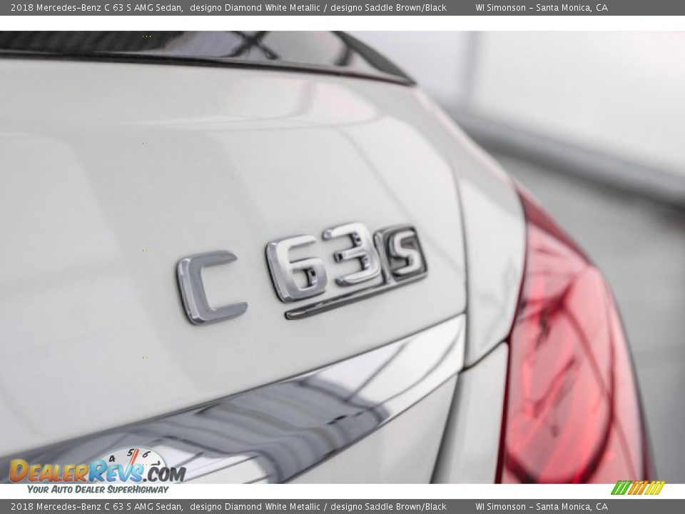 2018 Mercedes-Benz C 63 S AMG Sedan designo Diamond White Metallic / designo Saddle Brown/Black Photo #8
