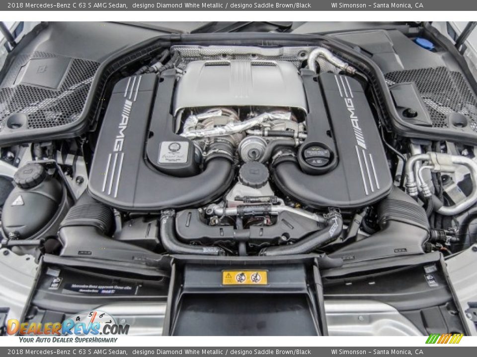 2018 Mercedes-Benz C 63 S AMG Sedan designo Diamond White Metallic / designo Saddle Brown/Black Photo #9