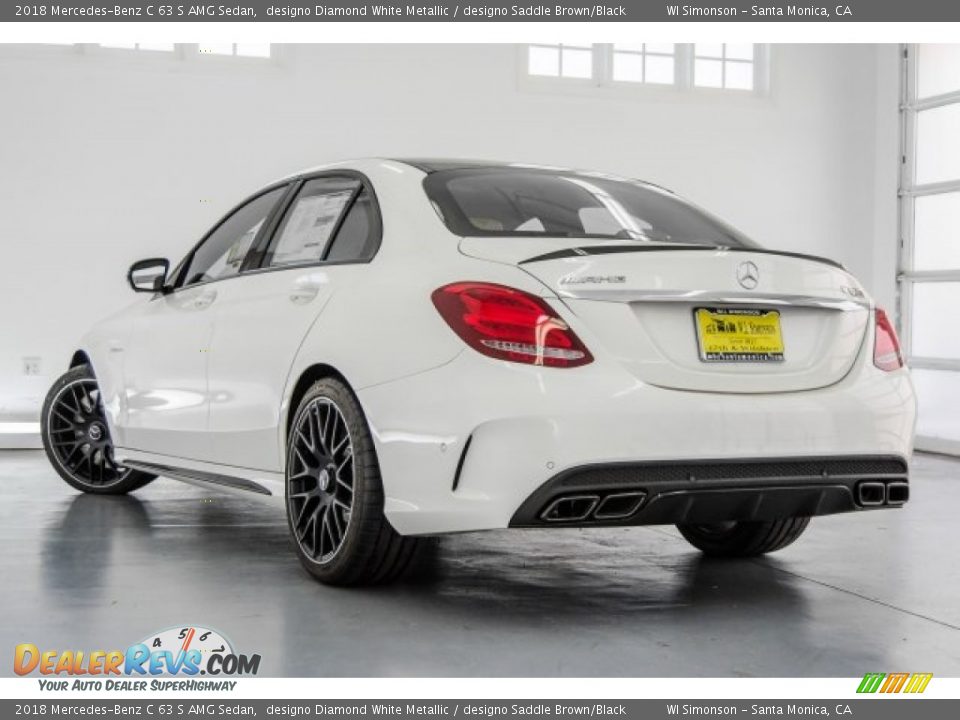 2018 Mercedes-Benz C 63 S AMG Sedan designo Diamond White Metallic / designo Saddle Brown/Black Photo #10