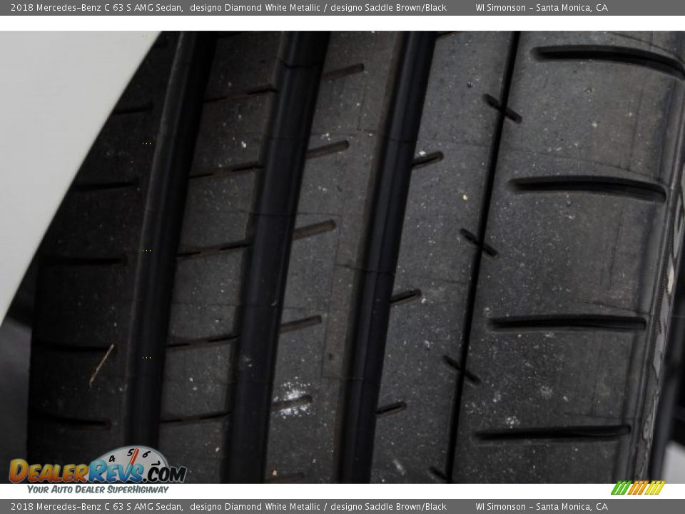 2018 Mercedes-Benz C 63 S AMG Sedan designo Diamond White Metallic / designo Saddle Brown/Black Photo #13