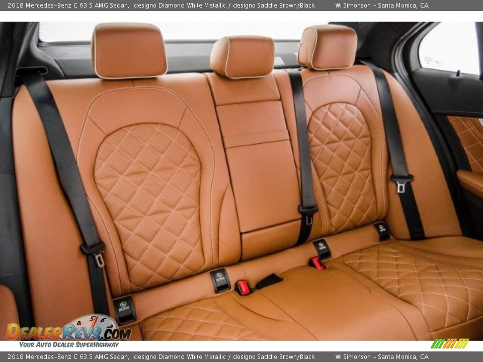 2018 Mercedes-Benz C 63 S AMG Sedan designo Diamond White Metallic / designo Saddle Brown/Black Photo #15