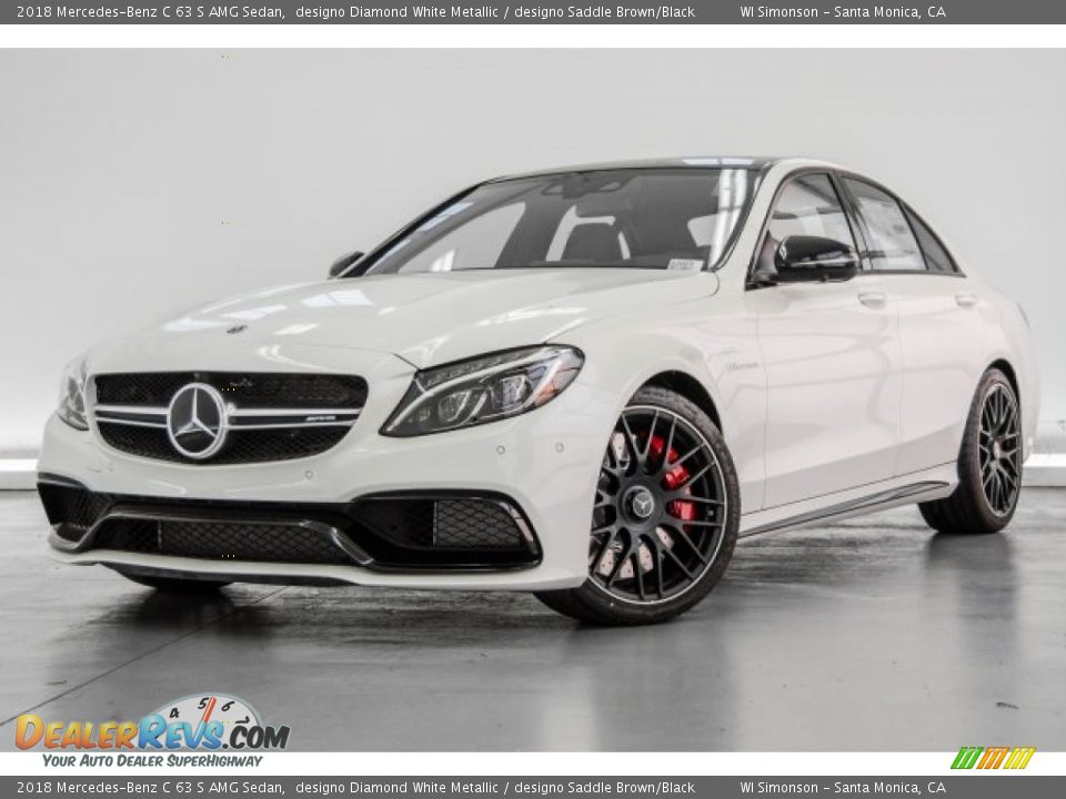 2018 Mercedes-Benz C 63 S AMG Sedan designo Diamond White Metallic / designo Saddle Brown/Black Photo #17