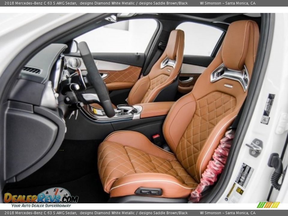 2018 Mercedes-Benz C 63 S AMG Sedan designo Diamond White Metallic / designo Saddle Brown/Black Photo #18