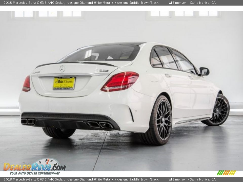 2018 Mercedes-Benz C 63 S AMG Sedan designo Diamond White Metallic / designo Saddle Brown/Black Photo #19