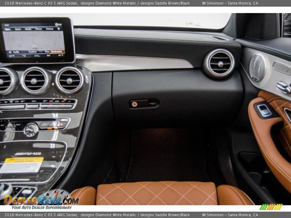 2018 Mercedes-Benz C 63 S AMG Sedan designo Diamond White Metallic / designo Saddle Brown/Black Photo #24