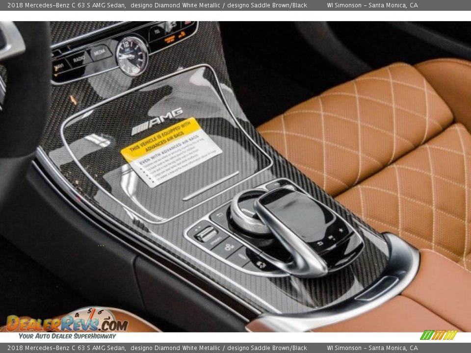 2018 Mercedes-Benz C 63 S AMG Sedan designo Diamond White Metallic / designo Saddle Brown/Black Photo #26