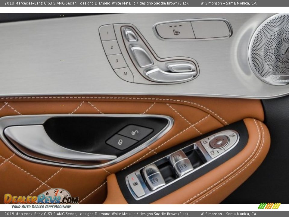 2018 Mercedes-Benz C 63 S AMG Sedan designo Diamond White Metallic / designo Saddle Brown/Black Photo #29