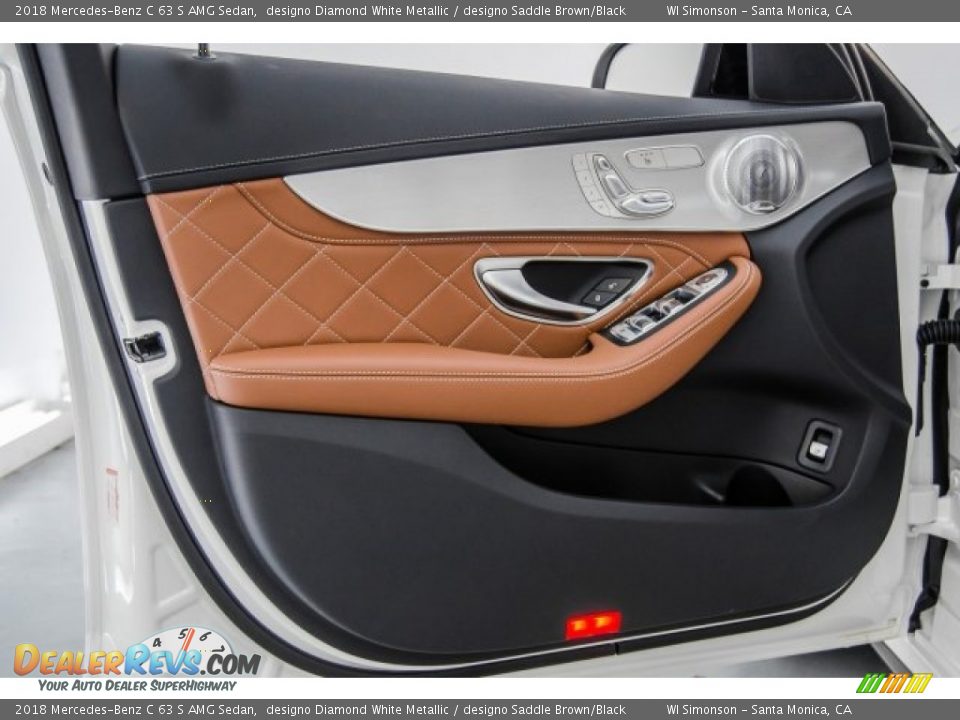 2018 Mercedes-Benz C 63 S AMG Sedan designo Diamond White Metallic / designo Saddle Brown/Black Photo #30